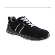 Leather safety shoes with composite toe and penetration resistant midsole